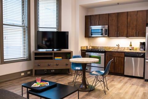 Reconnect with loved ones over a meal at the dining table.