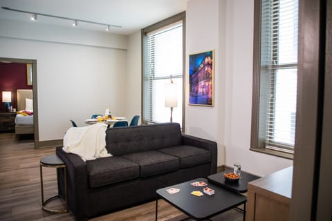 Relax and unwind in the cozy living room.