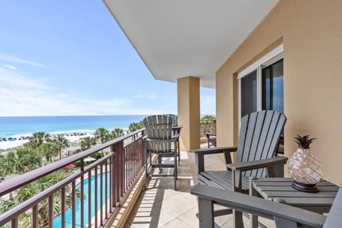 Huge Wraparound Balcony overlooking the pool and gulf of Mexico.

