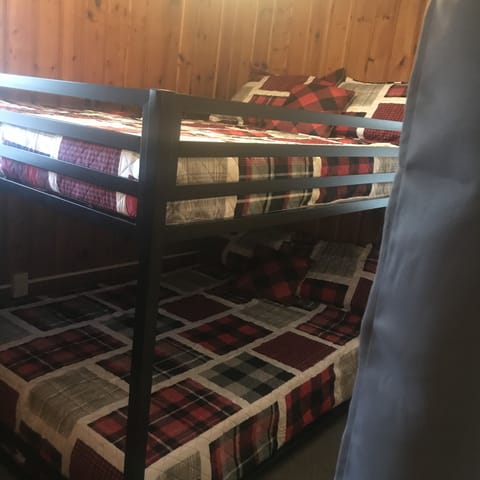 All bedrooms have darkening curtains used as a door.