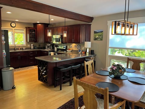 kitchen and dining room