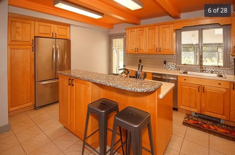 Kitchen with Island 2 ovens and gas cooktop