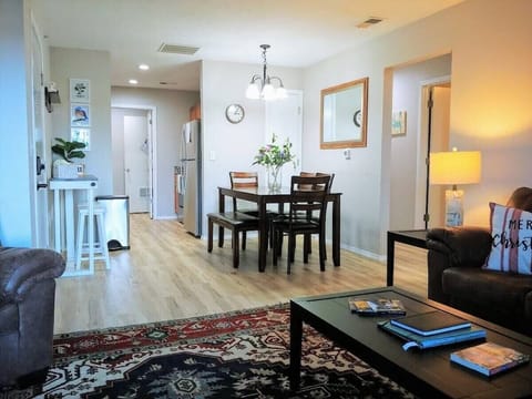 Living room is open to the dining room.