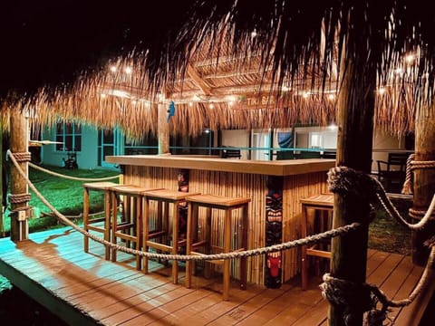 The 13X12 tiki bar is a highlight and a great place to relax with friends and family at night.  