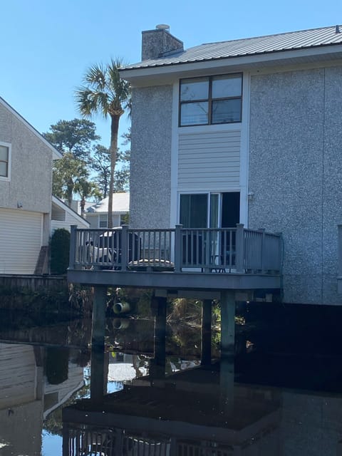 Enjoy feeding turtles from the deck