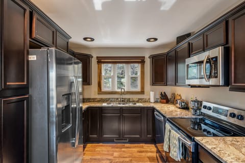 Spacious, modern kitchen on main level