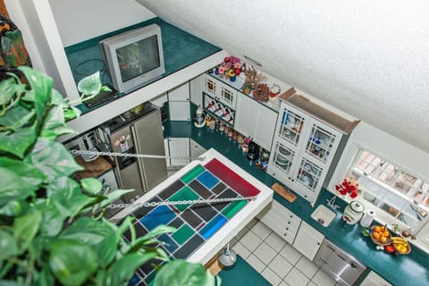 View of kitchen from the Penthouse Suite entrance door.