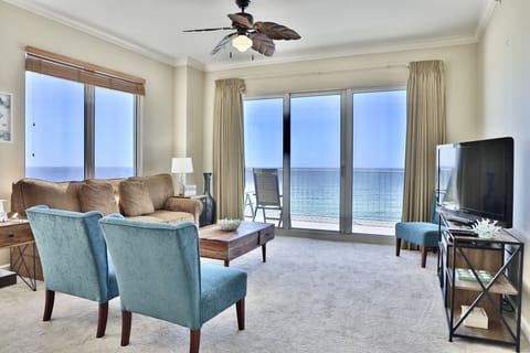 Gulf front living room.