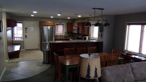 open kitchen and living area