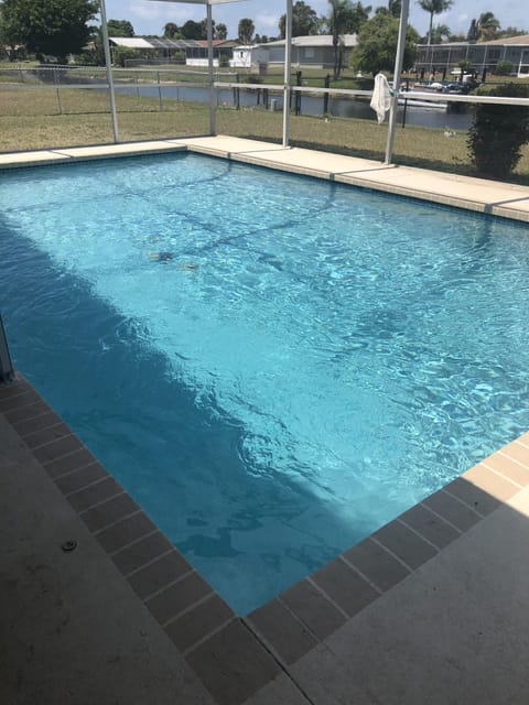 Large pool with new heater