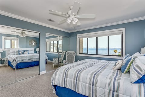 Master Bedroom with gorgeous view of the Sound from your King Sized bed
