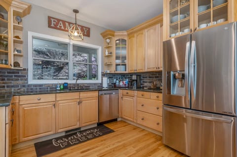 Stainless appliances and solid countertop