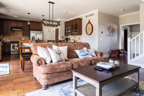 Open kitchen with a wet bar and wine storage for you to enjoy.