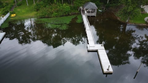 Our private dock for boating, swimming, and water sports! Covered gazebo with plenty of seating!