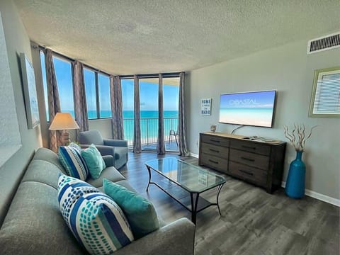 Seaside sophistication meets comfort in this living space!