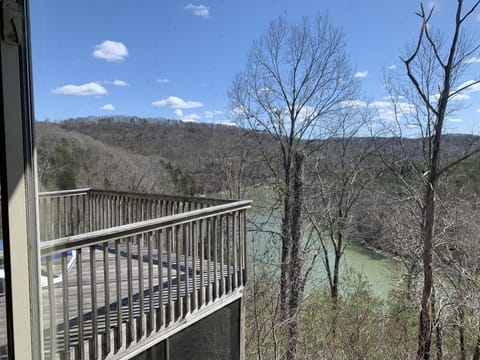 View of the lake from the loft. 