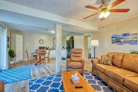 Quickly change your setting in the open floor plan living area.