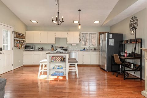 Games and puzzles - reconnect with loved ones, work if you need to at the desk!