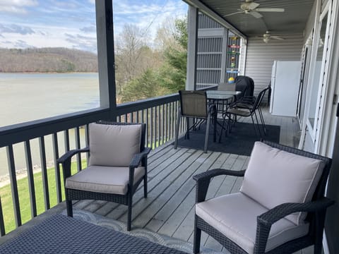 Outdoor dining for 8, grill, extra refrigerator