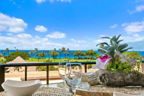 Enjoy outdoor dining on your private lanai overlooking the resort area and the Pacific ocean