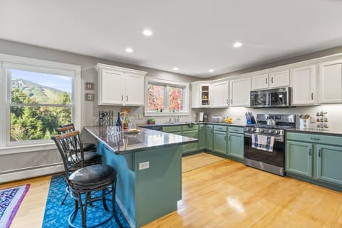 Meal prep can be a team effort in this spacious kitchen.