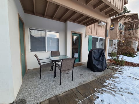 Patio at the back of the condo looking out towards Mountain Home Ridge