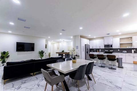 Living-Dining area and kitchen.