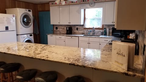 Large capacity, front load washer/dryer easily accessible.