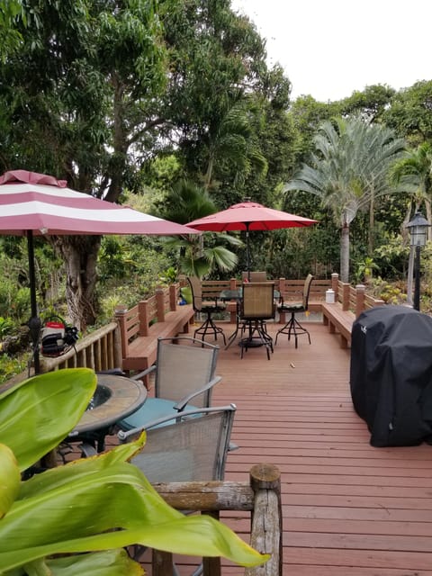 Shared barbeque lanai.
