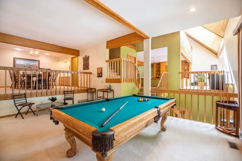 A game of billiards is the perfect way to unwind and have fun with friends.