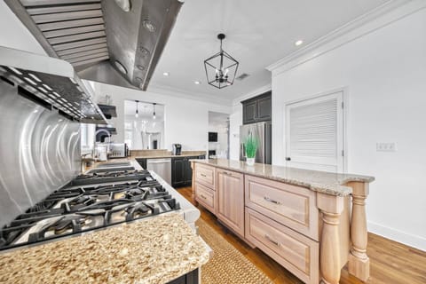 Well-appointed chef's gourmet kitchen, with commercial-grade Thermador stainless steel appliances