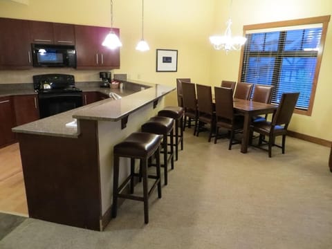 Spacious kitchen and dining room allows for entertaining with large groups.