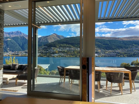 Dine inside or out you've got the same beautiful view and all day sun. 