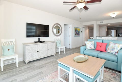 Relax and enjoy this flat screen tv after a long day in the sun