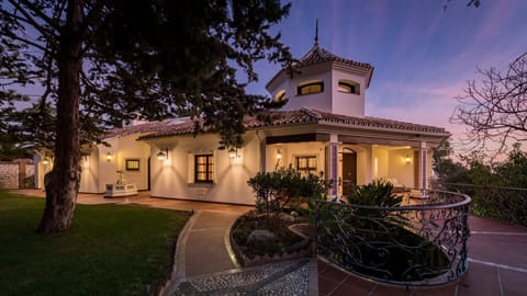 Front of the villa as you walk over the bridge to the front door