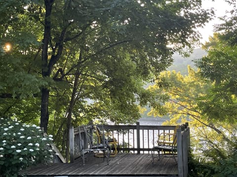 Our deck at the top of the stairs begins your stroll on the St. Croix!