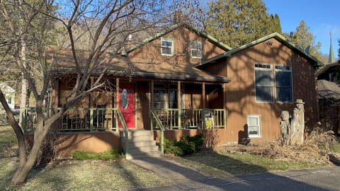 The front door in springtime.  Bright & welcoming to all!