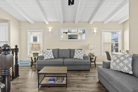 Brand new sofa beds (queen memory foam). Lots of seating!