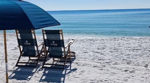 This setup on the beach is waiting for you with this rental!