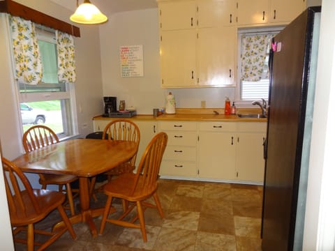 Kitchen has two coffee pot types