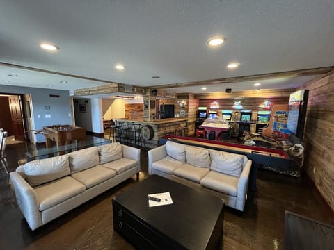 700 sq ft arcade, game room, and sports bar. 
