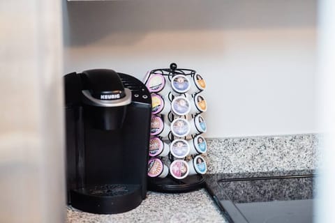 Keurig Machine provided, please bring your own cups of choice. Drip coffee is provided:)