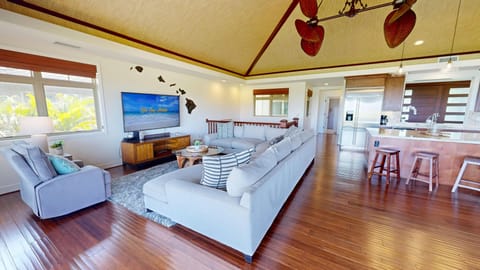 The spacious sectional provides plenty for seating for the whole family