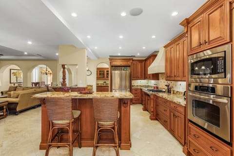 Large kitchen with 2 refrigerators
