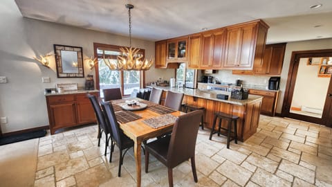 Dining area,  Table opens to accommodate 10 people.  