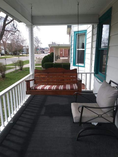 Relax on the homemade porch swing