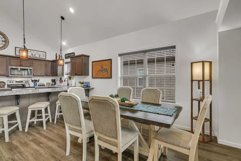 Having the dining room and island with additional seating makes for great times!