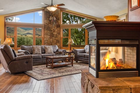 Take in the beautiful valley views from the living room.