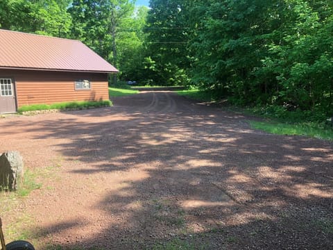 Large driveway for toys, trailers, etc.