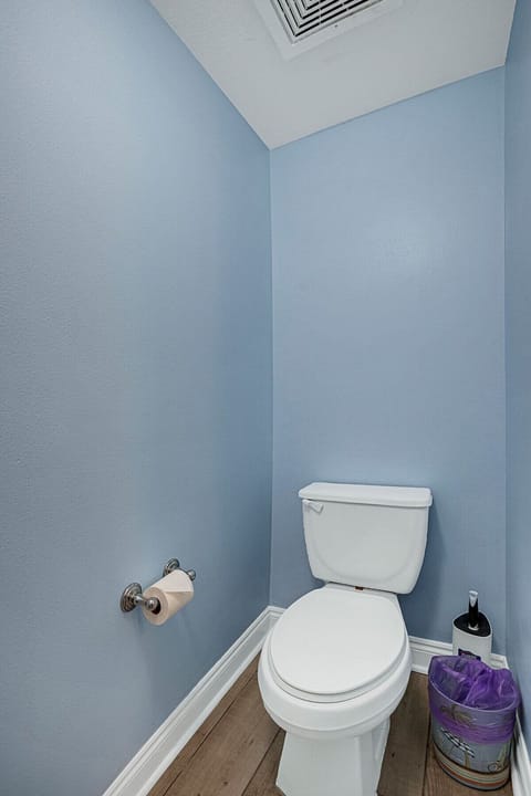 Private water closet in master bath